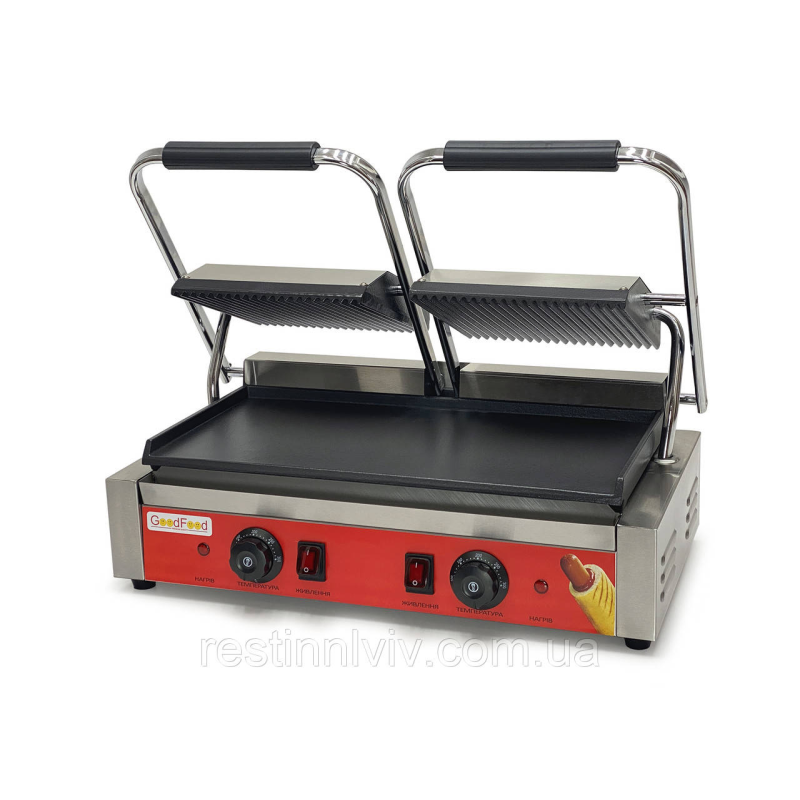Гриль контактний GoodFood ECG20EA Panini RED