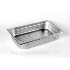 Гастроємність Brillis перфорована н/с без ручок 1/1x100mm, Ø 3 mm